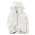 Girls 4-8 Sherpa Zipper Hoodie, Size: 6x, White