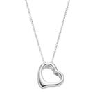 Primrose Sterling Silver Heart Pendant Necklace, Women's, Grey