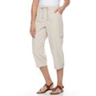 Women's Gloria Vanderbilt Tatiana Cargo Capris, Size: Xl, Beig/green (beig/khaki)