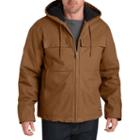 Men's Dickies Stretch Duck Hooded Jacket, Size: Medium, Dark Beige