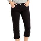 Women's Levi's&reg; Classic Cuffed Capri Jeans, Size: 2/26, Black
