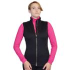 Women's Snow Angel Minx Mountain Quilted Zip Up Vest, Size: Large, Black