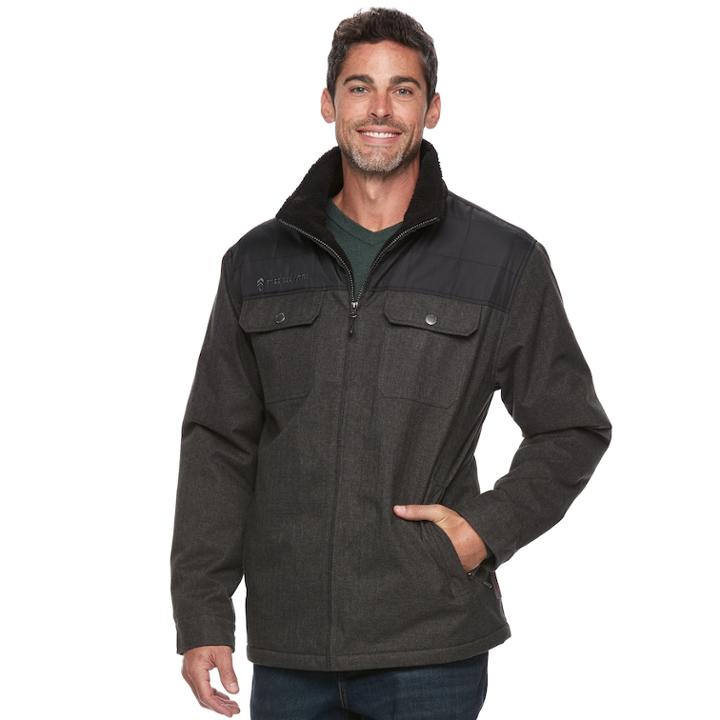 Big & Tall Free Country Shirt Jacket, Men's, Size: 4xb, Grey (charcoal)