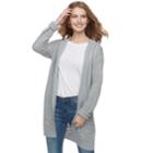 Juniors' Pink Republic Hooded Open-work Long Cardigan, Teens, Size: Xl, Grey