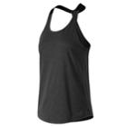 Women's New Balance Heather Tech Racerback Tank, Size: Medium, Dark Grey