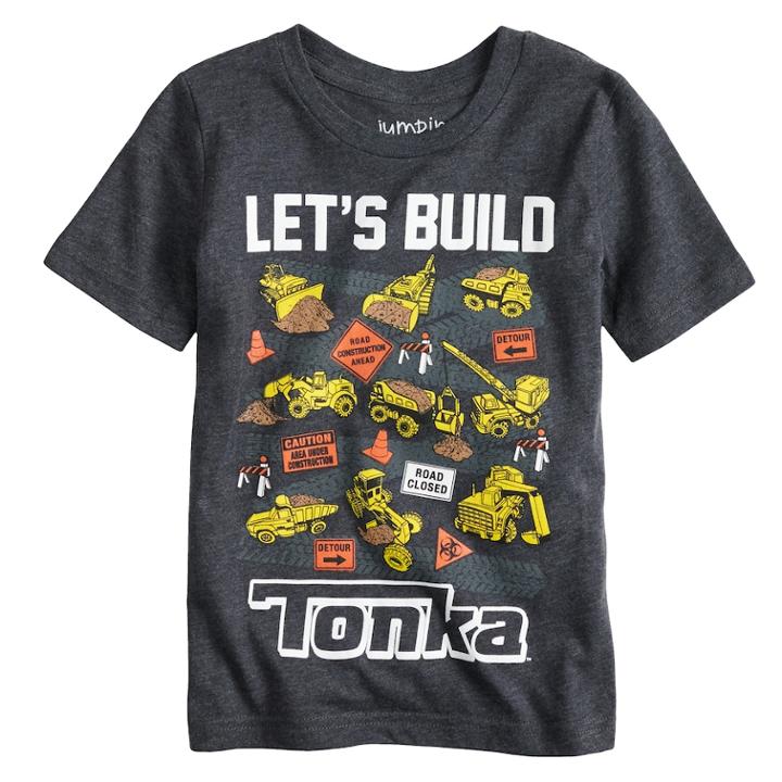 Toddler Boy Jumping Beans&reg; Let's Build Tonka Graphic Tee, Size: 3t, Dark Grey