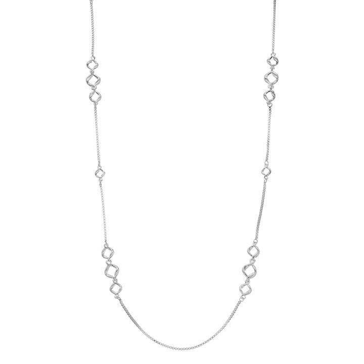 Napier Geometric Long Station Necklace, Women's, Silver