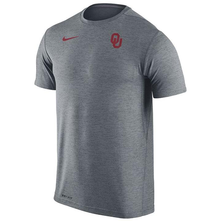 Men's Nike Oklahoma Sooners Dri-fit Touch Tee, Size: Medium, Grey