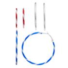 Red, White & Blue Textured Nickel Free Hoop Set, Women's, Multicolor