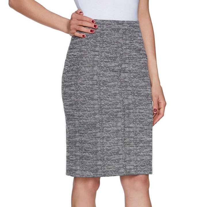 Women's Elle&trade; Tweed Pencil Skirt, Size: Xs, White Oth