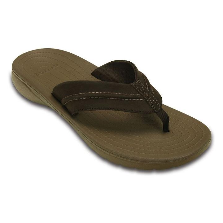 Crocs Yukon Mesa Men's Flip-flops, Size: 8, Lt Brown
