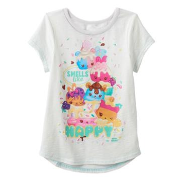 Girls 4-6x Num Noms Glitter Scented Tee, Girl's, Size: 6, Natural