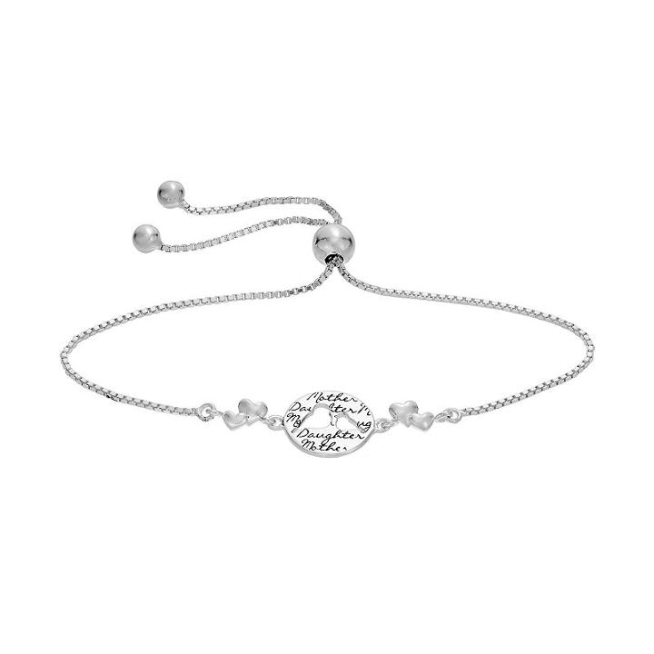 Timeless Sterling Silver Mother Daughter Bolo Bracelet, Women's, Size: 8
