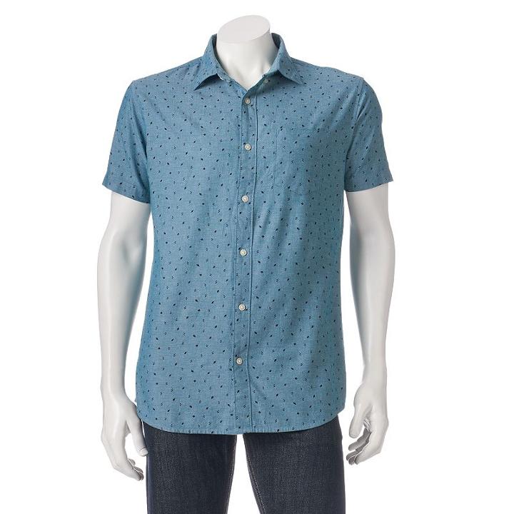 Big & Tall Urban Pipeline&reg; Chambray Button-down Shirt, Men's, Size: Xxl Tall, Brt Blue