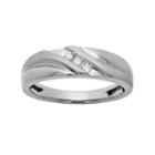 1/10 Carat T.w. 10k White Gold Wedding Band - Men