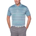Men's Grand Slam Regular-fit Jacquard Striped Performance Golf Polo, Size: Xxl, Grey