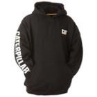 Men's Caterpillar Logo Hooded Sweatshirt, Size: Large, Black