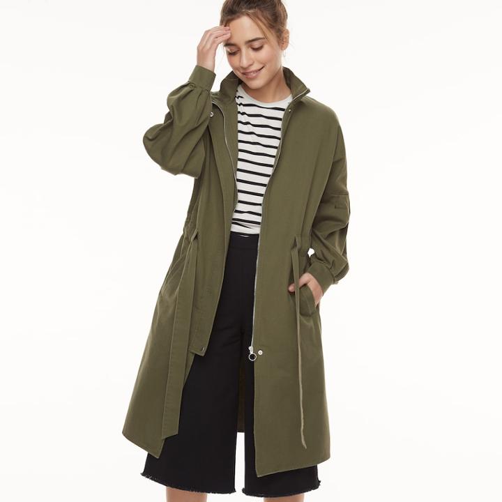 K/lab Twill Duster Jacket, Kids Unisex, Size: Xl, Dark Green