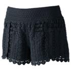 Juniors' Rewind Tulip Hem Crochet Shorts, Girl's, Size: Xl, Green Oth