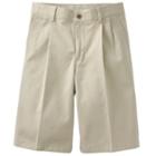 Boys 8-20 Chaps Pleated-front Twill Shorts, Boy's, Size: 12, Beig/green (beig/khaki)