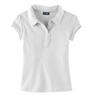 Girls 4-6x Chaps Ruffled Polo Shirt, Size: 6x, White