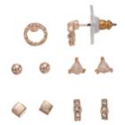 Lc Lauren Conrad Geometric Nickel Free Stud Earring Set, Women's, Light Pink