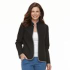 Women's Croft & Barrow&reg; Quilted Reversible Jacket, Size: Xl, Black