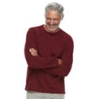 Men's Croft & Barrow&reg; Sweater Fleece Lounge Top, Size: Large, Dark Red