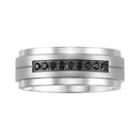 Cherish Always Stainless Steel 1/5-ct. T.w. Black Diamond Wedding Ring - Men, Size: 9.50