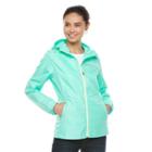 Women's Free Country Hooded Packable Dobby Jacket, Size: Large, Green Oth
