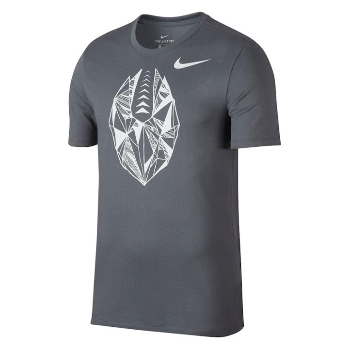 Big & Tall Nike Dri-fit Football Graphic Tee, Men's, Size: L Tall, Grey