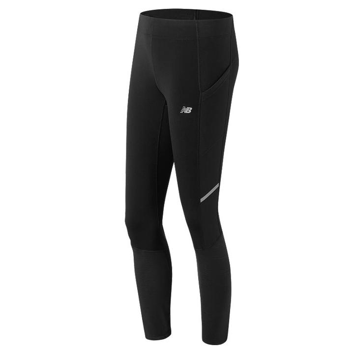 Women's New Balance Nb Heat Running Tights, Size: Medium, Black