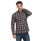 Men's Apt. 9&reg; Brushed Flannel Button-down Shirt, Size: Xxl, Grey