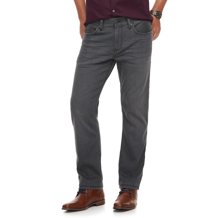 Men's Marc Anthony Luxury+ Slim-fit Stretch Jeans, Size: 33x36, Med Grey