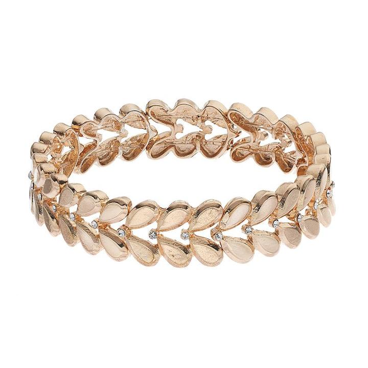 Lc Lauren Conrad Matte Teardrop Stretch Bracelet, Women's, Gold