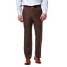 Men's Haggar&reg; Cool 18&reg; Pro Classic-fit Wrinkle-free Flat-front Expandable Waist Pants, Size: 36x29, Brown Oth