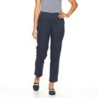 Petite Croft & Barrow&reg; Pull-on Twill Pants, Women's, Size: 10p-short, Blue