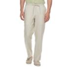 Men's Havanera Classic-fit Linen-blend 32-inch Inseam Drawstring Pants, Size: Medium, White