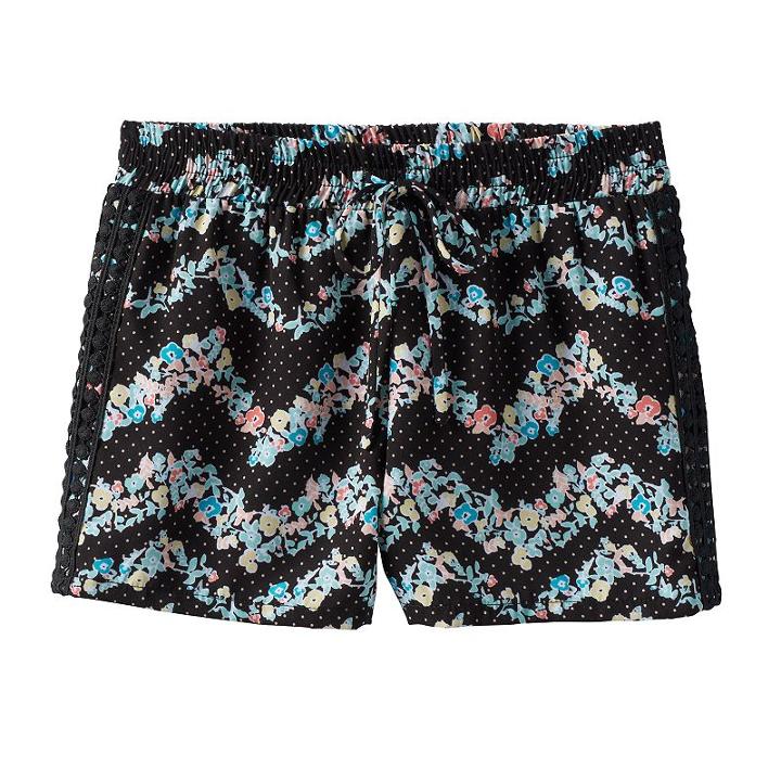Girls 7-16 Joey B Crochet Side Soft Shorts, Girl's, Size: Medium, Ovrfl Oth