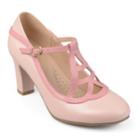 Journee Collection Nile Women's High Heel Mary Jane Shoes, Size: Medium (9), Light Pink