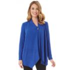 Women's Apt. 9&reg; Button Wrap Cardigan, Size: Xxl, Brt Blue