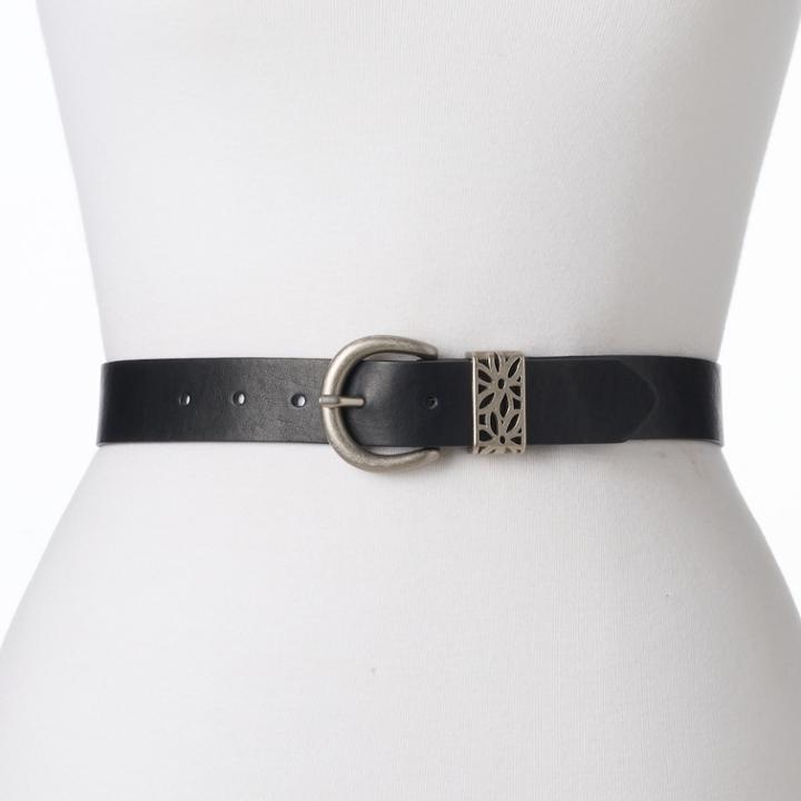 Women's Relic Floral Cutout Belt, Size: Large, Black