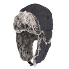 Men's Dockers&reg; Plaid Wool-blend Faux-fur Trapper Hat, Size: L/xl, Dark Grey