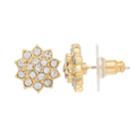 Lc Lauren Conrad Simulated Crystal Nickel Free Flower Stud Earrings, Women's, Gold