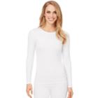 Women's Cuddl Duds Climatesmart Crewneck Top, Size: Tl, White