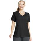 Plus Size Just My Size Cool Dri Performance V-neck Tee, Women's, Size: 1xl, Black