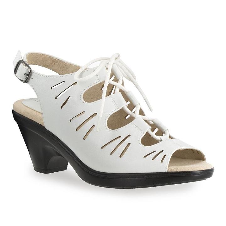 Easy Street Kitt Women's Ghillie Sandals, Size: Medium (8.5), White