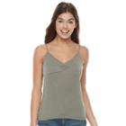 Juniors' Mudd&reg; Lace Trim Camisole, Girl's, Size: Large, Med Green