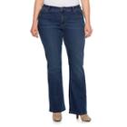 Plus Size Jennifer Lopez Bootcut Jeans, Women's, Size: 24w Short, Dark Blue