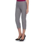 Women's Elle&trade; Pull-on Back Seam Capri Pants, Size: Xs, Grey